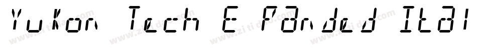 Yukon Tech Expanded Italic字体转换